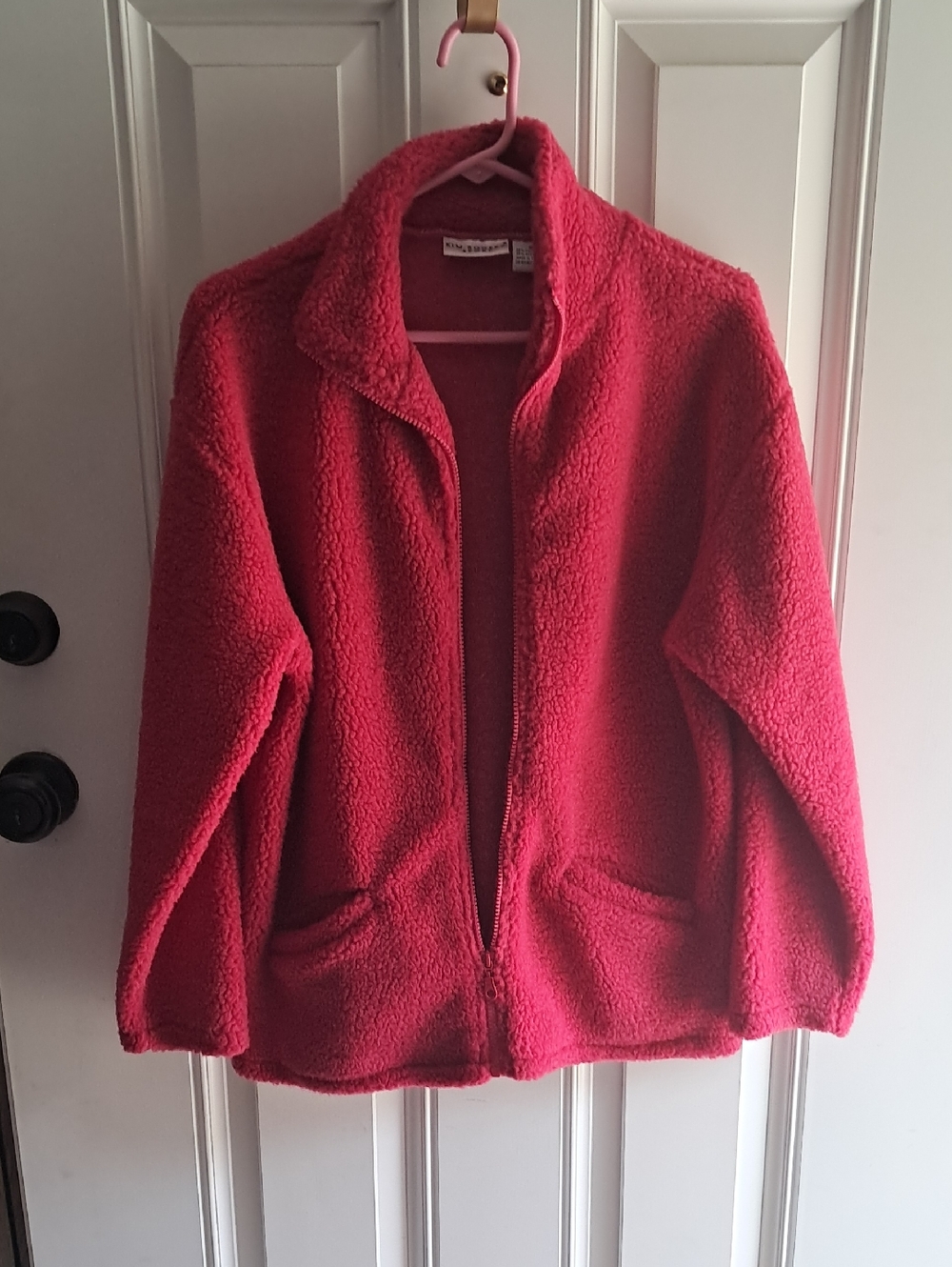 Kim Rogers Red Teddy Fleece Jacket